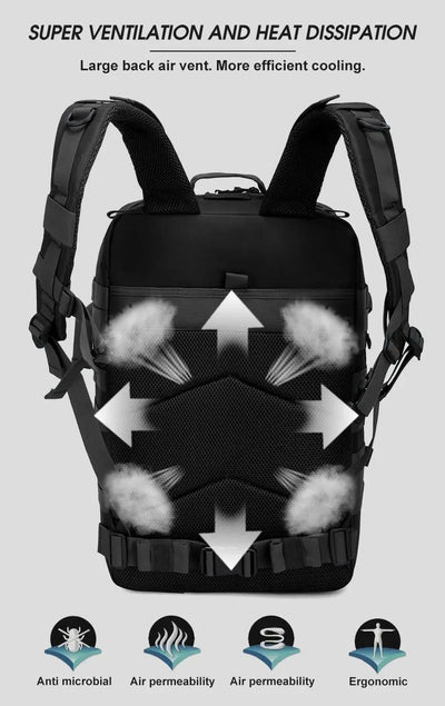 50L Tactical Backpack Men's Travel Large Capacity Rucksacks Men Waterproof Outdoor Sports Multi-functional Bags - Smarsty