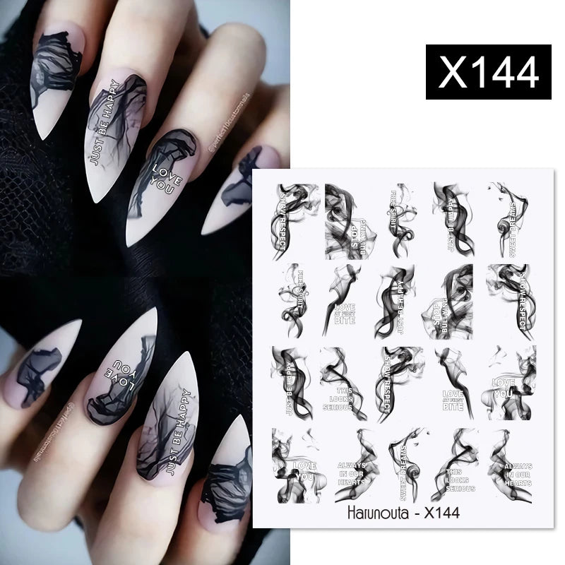 3D Colorful Marble Nail Stickers for DIY Art - Smarsty