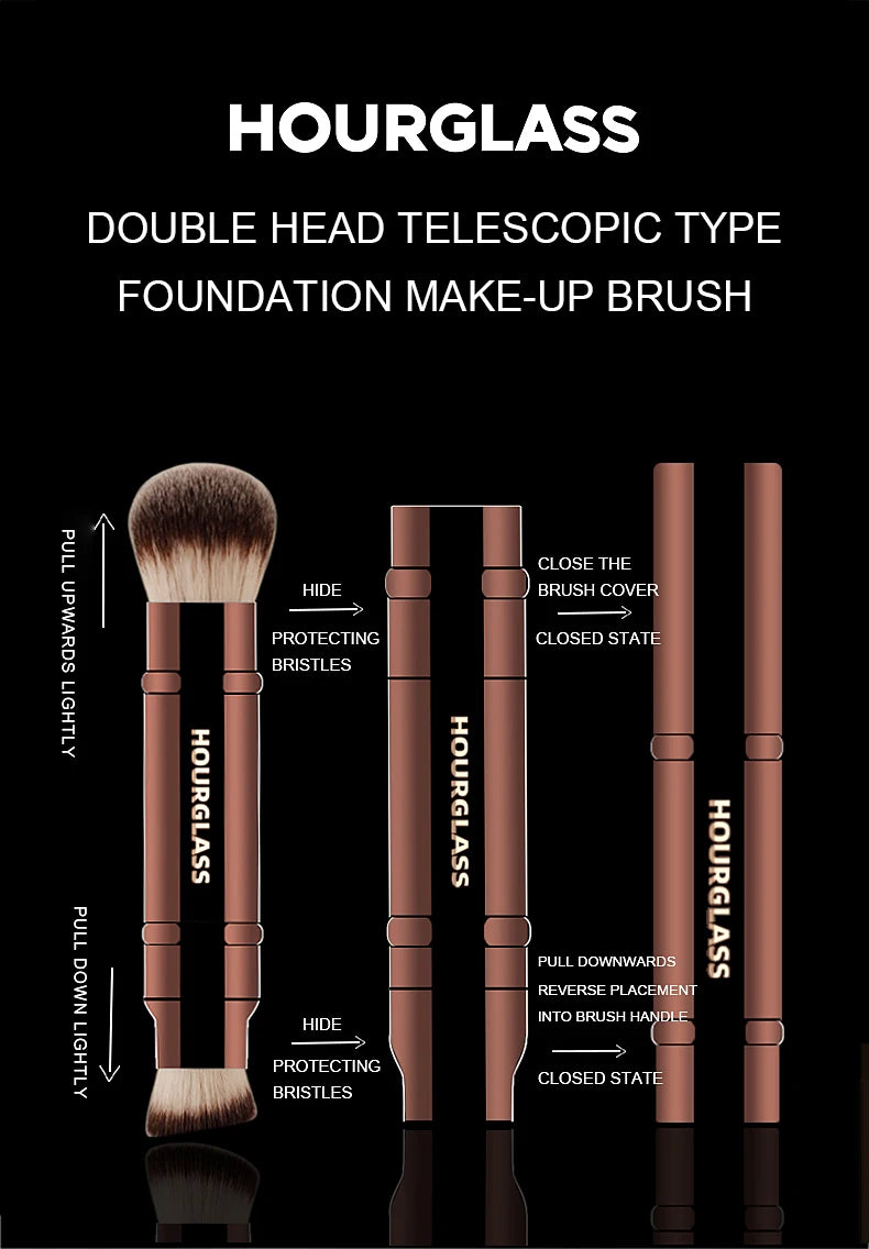 Hourglass No 26 Double Head Retractable Foundation Brush - Smarsty