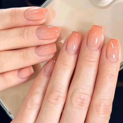 24PCS Pink Gradation Press On Nails for Summer Style - Smarsty