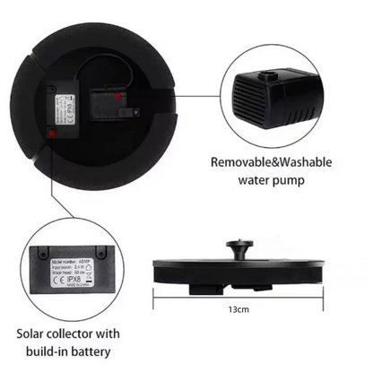 Solar Powered Floating Fountain for Garden and Patio - Smarsty