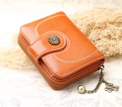Women Wallets and Purses PU Leather Money Bag Female Short Hasp Purse Small Coin Card Holders Blue Red Clutch New Women Wallet - Smarsty