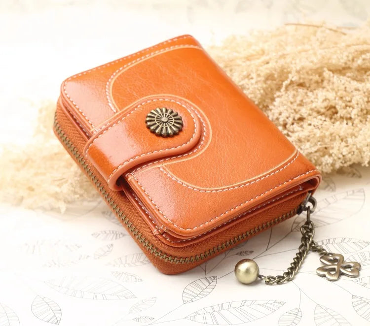 Women Wallets and Purses PU Leather Money Bag Female Short Hasp Purse Small Coin Card Holders Blue Red Clutch New Women Wallet - Smarsty