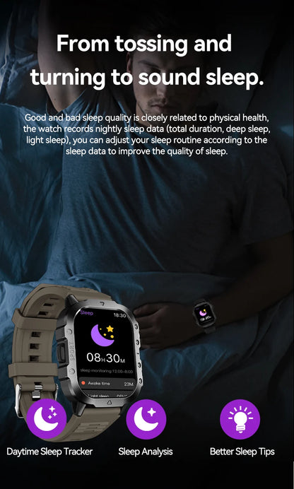 Outdoor Sports Smart Watch with HD Screen and Bluetooth - Smarsty