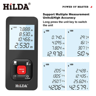 HILDA Accurate Laser Distance Rangefinder 50M 100M 120M - Smarsty