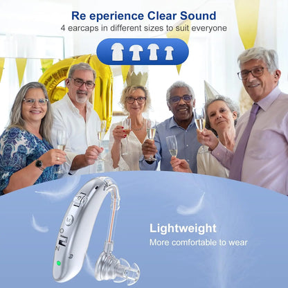 Rechargeable BTE Hearing Aid with Adjustable Tone - Smarsty