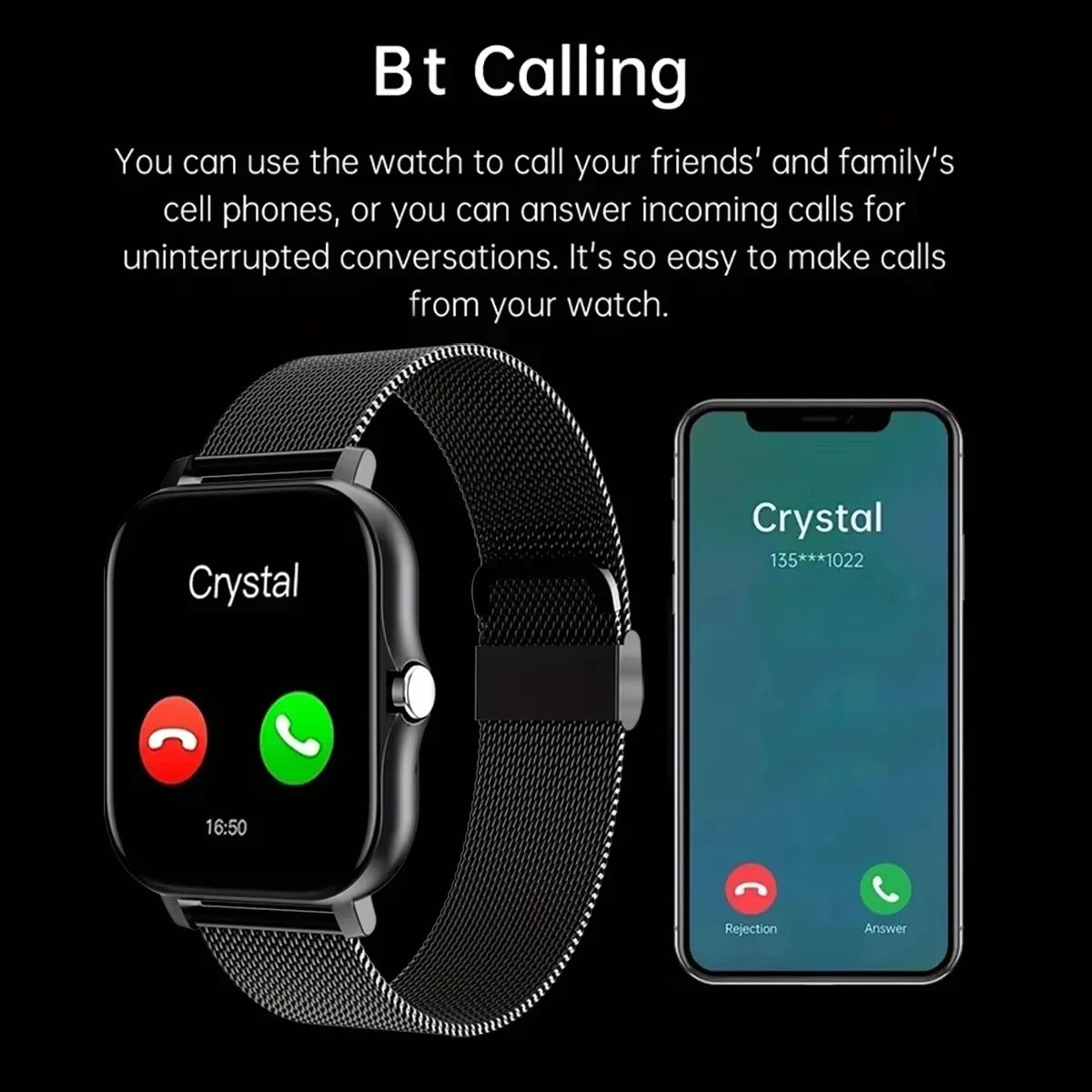 LAXASFIT Smart Watch with Heart Rate Monitor and Bluetooth - Smarsty