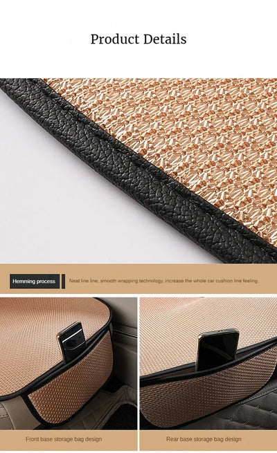 Breathable Ice Silk Car Seat Cushion Non-slip and Wear-resistant Solid Color Ice Silk Car Seat Cover, Universal Fit Most Cars - Smarsty