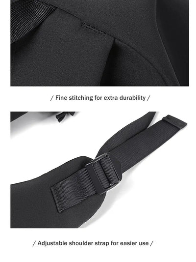 One 15 Inch Polyester Waterproof Solid Color Simple Men's Backpack Fashion Couple Student Computer Backpack - Smarsty