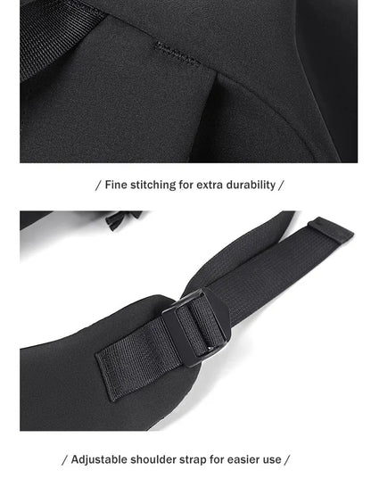One 15 Inch Polyester Waterproof Solid Color Simple Men's Backpack Fashion Couple Student Computer Backpack