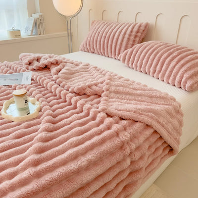 Thickened Striped Multifunctional Blanket for Comfort - Smarsty