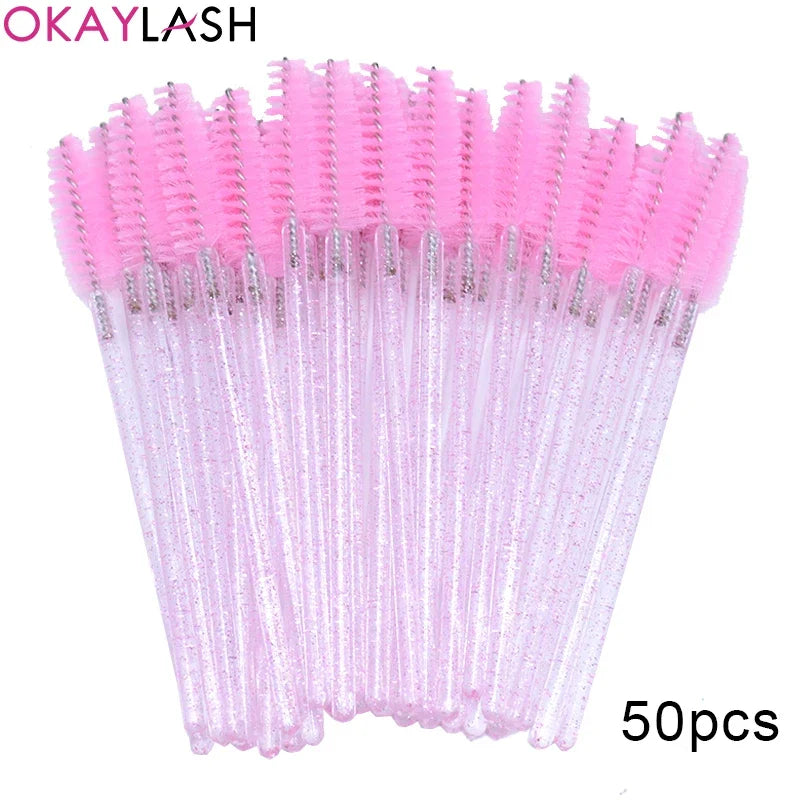 100pcs Disposable Eyelash Brushes for Flawless Application - Smarsty