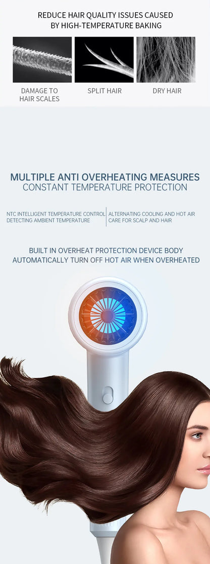 Mini Folding Hairdryer 750W with Travel Bag for Hair Care - Smarsty