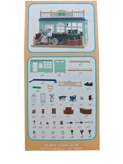 Girls kids Toys Miniature Dollhouse Furniture Shopping PlaySet DIY Family Games Supermarket Flower Store Pretend Toys by Smarsty