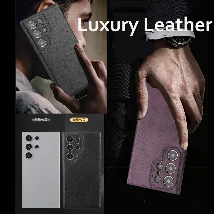 Premium PU Leather Shockproof Phone Case With Slim Bumper - Smarsty