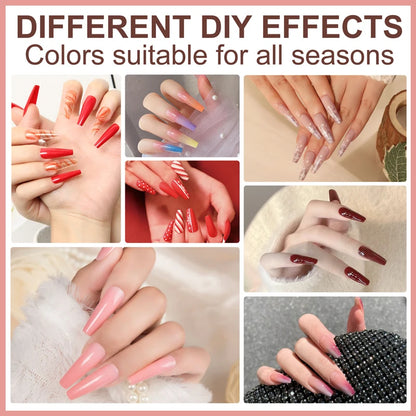 Professional Gel Nail Polish Kit with UV LED Dryer - Smarsty