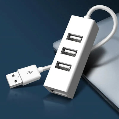 USB 2.0 Hub Four Port Expander Splitter Power Adapter - Smarsty