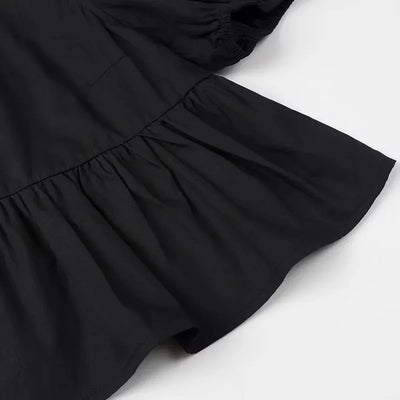 MUJER Ruffle Blouses Woman Puff Sleeve Shirts and Blouses for Women White Black Ruched Crop Top Female Ruched Women's Blouse - Smarsty