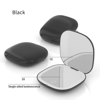 Compact Foldable LED Makeup Mirror With 5x/10x Magnification - Smarsty