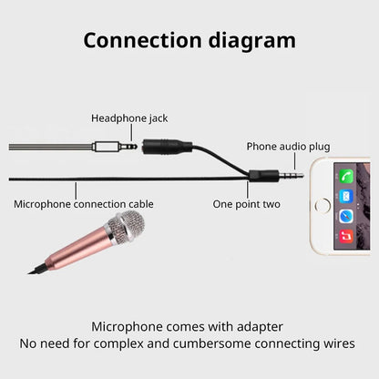 Portable 3.5mm Stereo Microphone for Karaoke and Recording - Smarsty