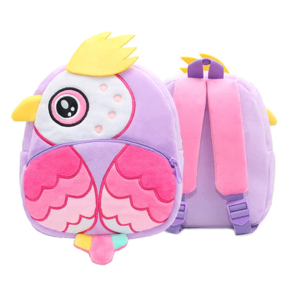 Soft Plush Kids Backpack With Cartoon Animal Design - Smarsty