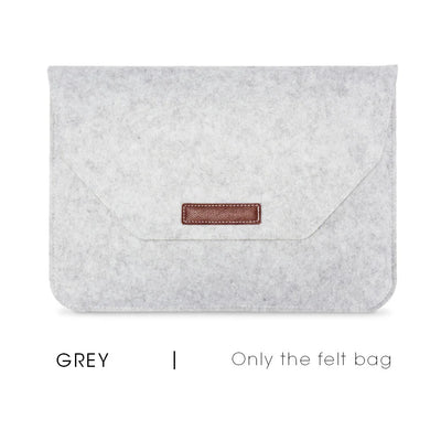Wool Felt Laptop Sleeve 11 To 15.6 Inch With Mousepad - Smarsty