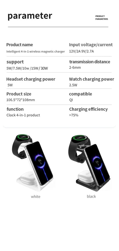 30W Ultrafast Wireless Charger Stand 3 in 1 with Holder - Smarsty