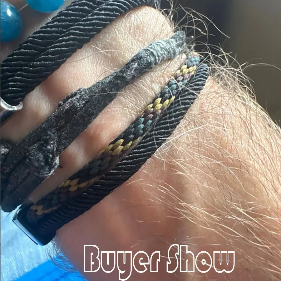 Stylish Paracord Bracelet for Men with Stainless Steel Buckle - Smarsty