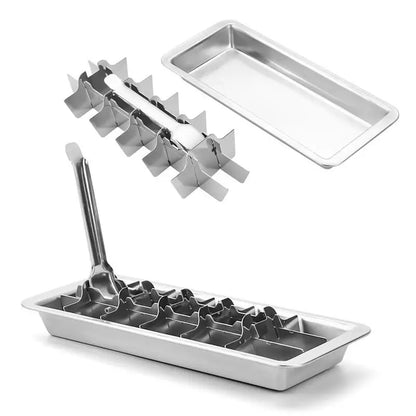 Stainless Steel Ice Cube Tray for Efficient Drink Cooling - Smarsty
