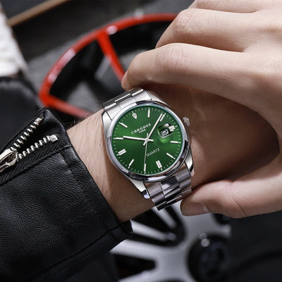 Luxury Waterproof Men's Wristwatch with Luminous Date Feature - Smarsty