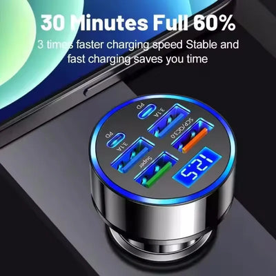 350W USB Car Charger PD QC3.0 USB C Car Phone Charger Type C Adapter for iPhone Samsung Huawei Xiaomi Quick Charge ﻿ - Smarsty