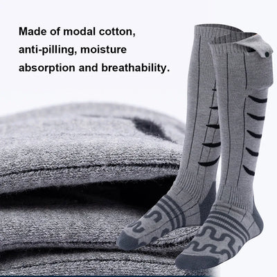 Electric Heating Socks 3 Mode Rechargeable Anti-Cold Thermal Heated Foot Warmer For Outdoor Camping Ski Sport Winter(no battery)