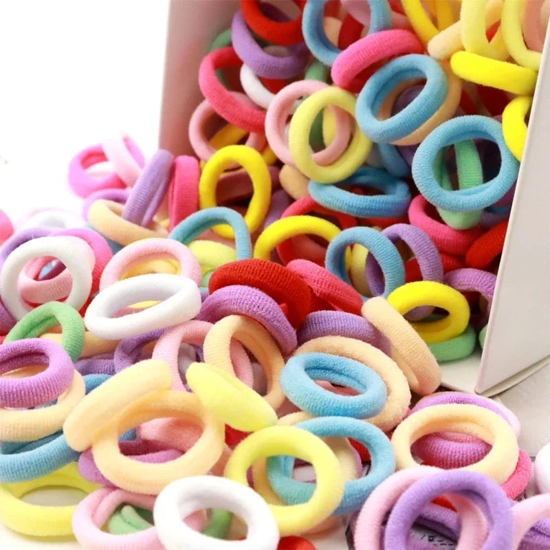 200 Pack Nylon Hair Bands Colorful Gentle No Damage - Smarsty