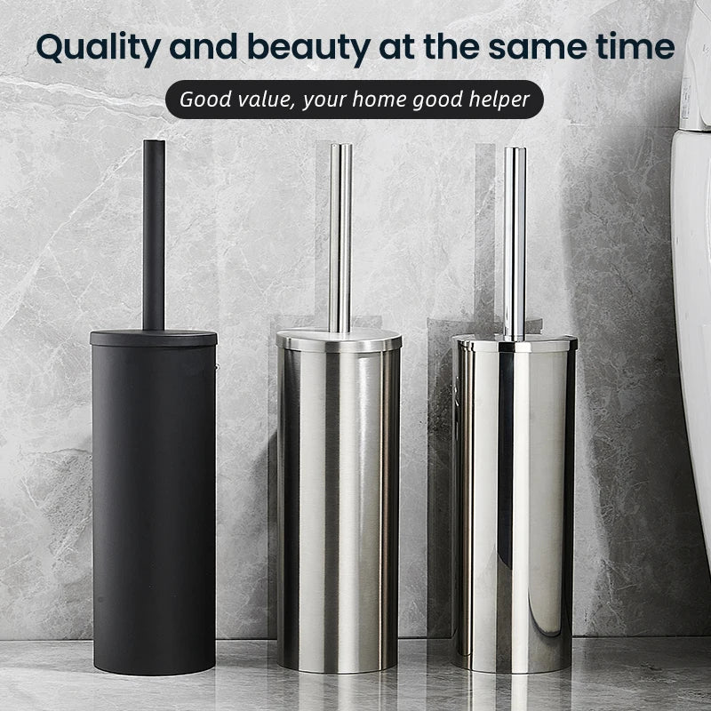 Stainless Steel Wall Mounted Toilet Brush Holder Accessory - Smarsty