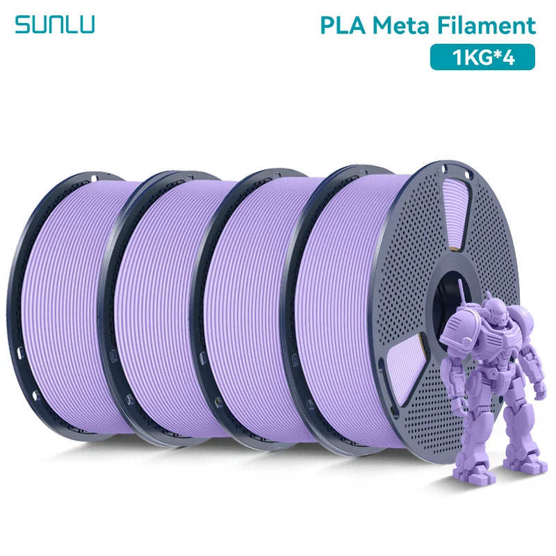 SUNLU PLA Meta 3D Printer Filament  4KG 1KG/Roll 175MM Tolerances +/-0.02MM Filament Fast Shipping 2-7 Days