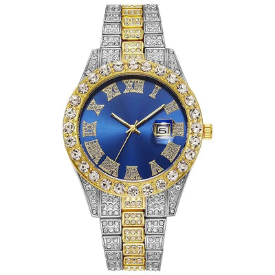 Luxury Men's Quartz Watch with Rhinestone Detail - Smarsty