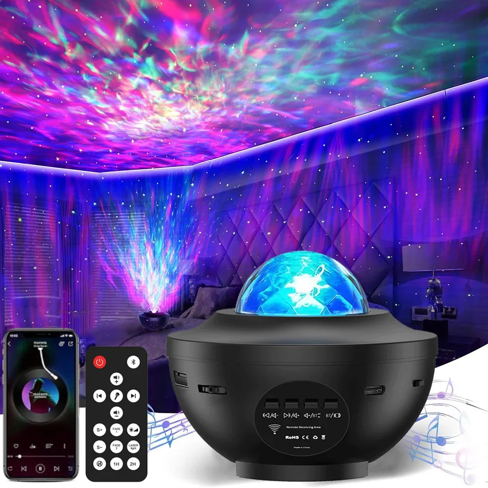 LED Starry Galaxy Projector with Bluetooth Music Player - Smarsty