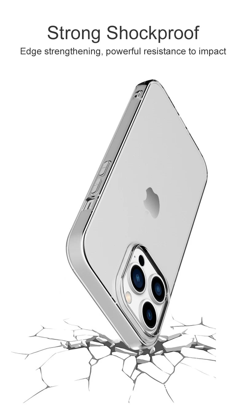 Ultra Thin Clear Silicone Case For iPhone Seamless Grip - Smarsty