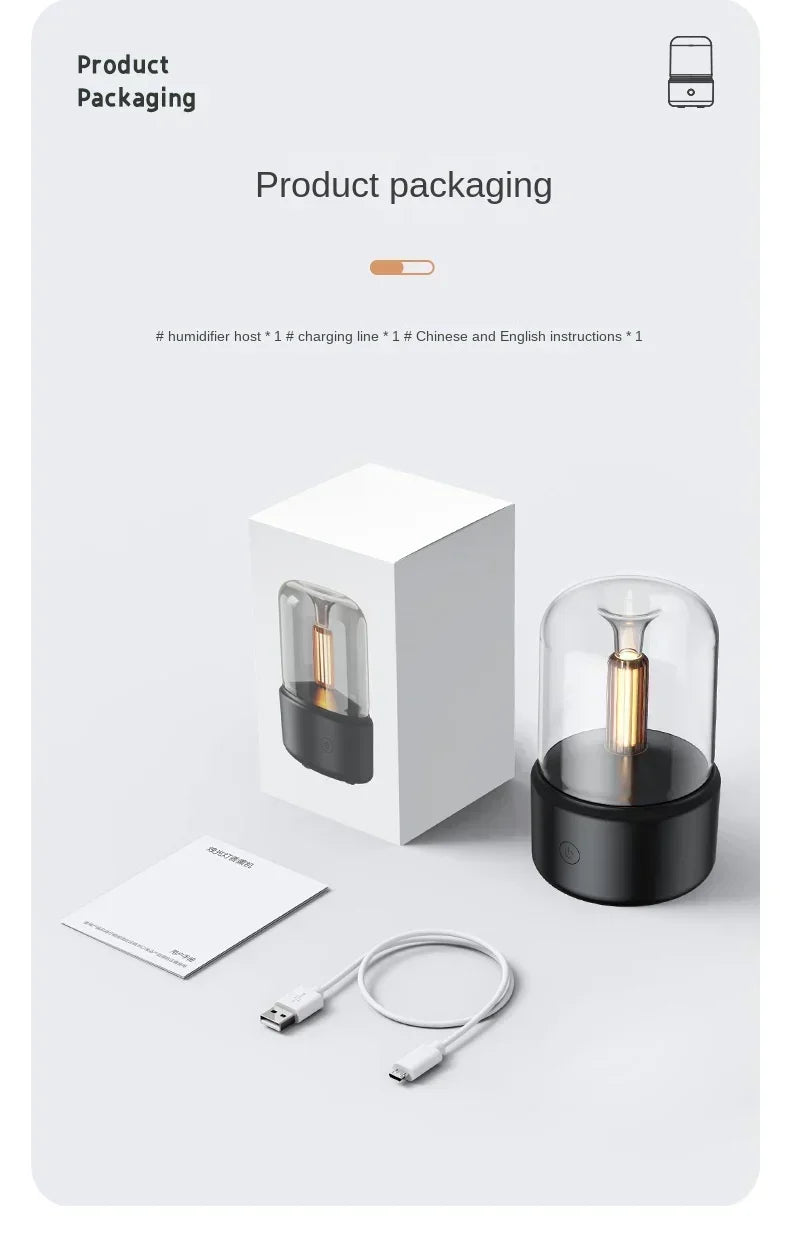 Candlelight Aromatherapy Humidifier for Home Office - Smarsty
