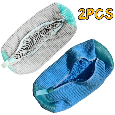 1/2/4PCS Shoe Washing Machine Bag with Liquid Shoe Brush Set Durable Laundry Shoe Bag and Soft Bristle Clean Brush for All Shoes - Smarsty