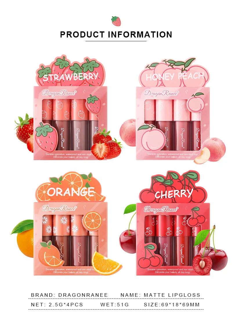 Mini Velvet Matte Lip Gloss Set for Long-Lasting Hydration - Smarsty