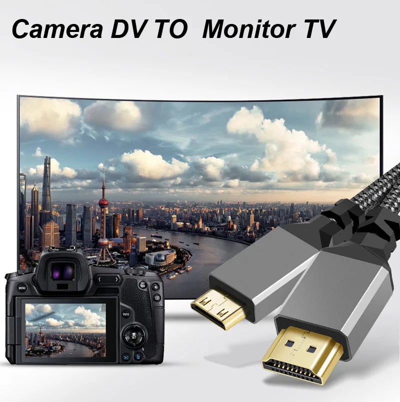 Nylon Mini HDMI To HDMI Cable For 4K Video - Smarsty