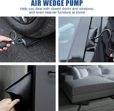 21/18PCS Car Door Tool Kit Inflatable Air Pump Auto Window Door Open Fixing Gripper Tools Long Reach Kits with Carrying Bag - Smarsty