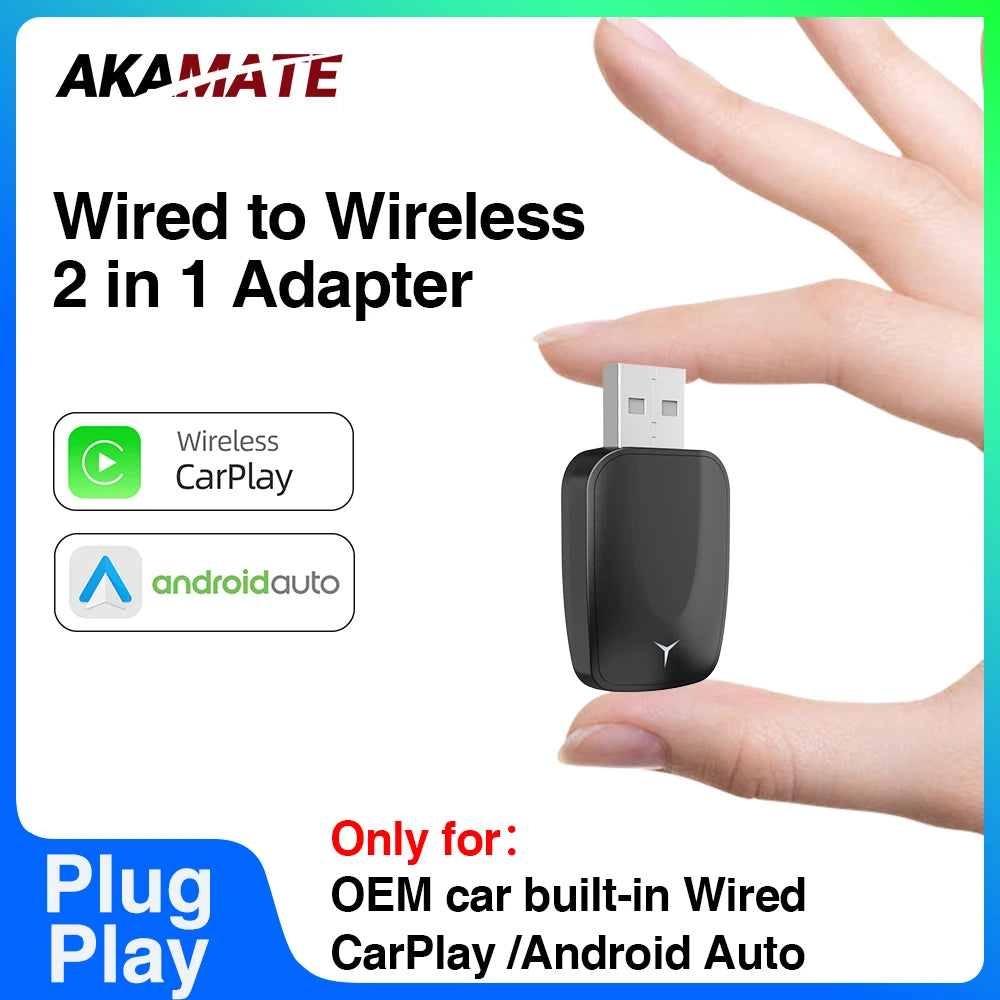 Wireless CarPlay Dongle 2 In 1 Android Auto Adapter - Smarsty