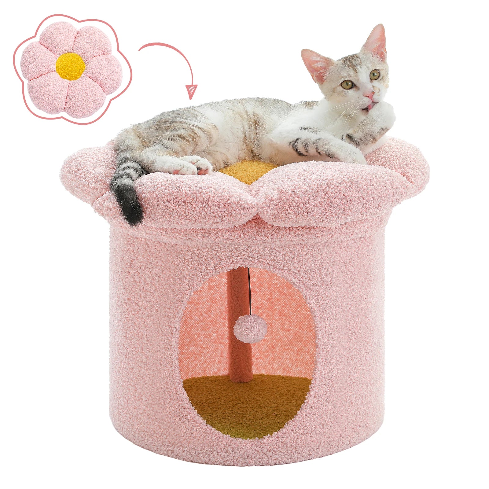 Large Cat House with Removable Flower Bed - Smarsty