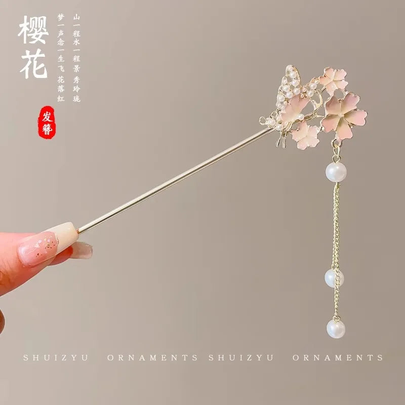 Elegant Flower Tassel Hair Clip for Women - Smarsty