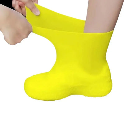 1 Pair Silicone WaterProof Shoe Covers Lip-resistant Rubber Rain Boot Rain Gear Overshoes Accessories for Outdoor Rainy Day - Smarsty