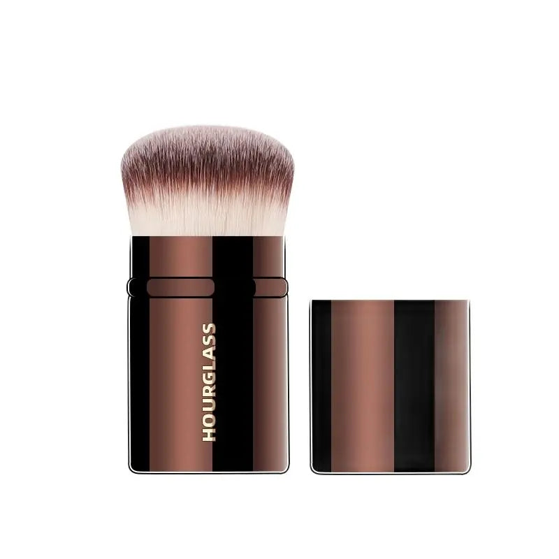 Hourglass Retractable Blush Brush with Soft Fiber Hair - Smarsty