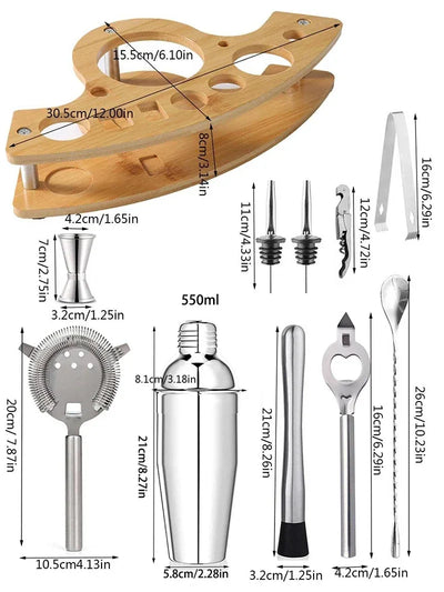 Stainless Steel Cocktail Shaker Set for Perfect Drinks - Smarsty