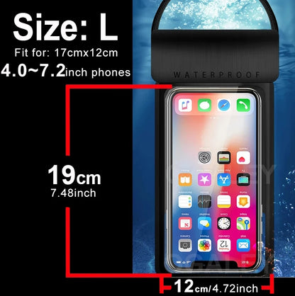 IPX8 Universal Waterproof Bag Cell Phone Pouch Case Water Proof Underwater Dry Bag For iPhone 17 Pro Max 16 Xiaomi Samsung Cover